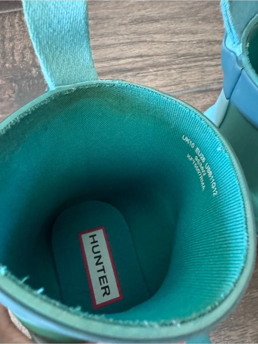 Hunter Play Kids Rain Boot Sea Green UK Size 10 USA Size 11C‎ Shoe